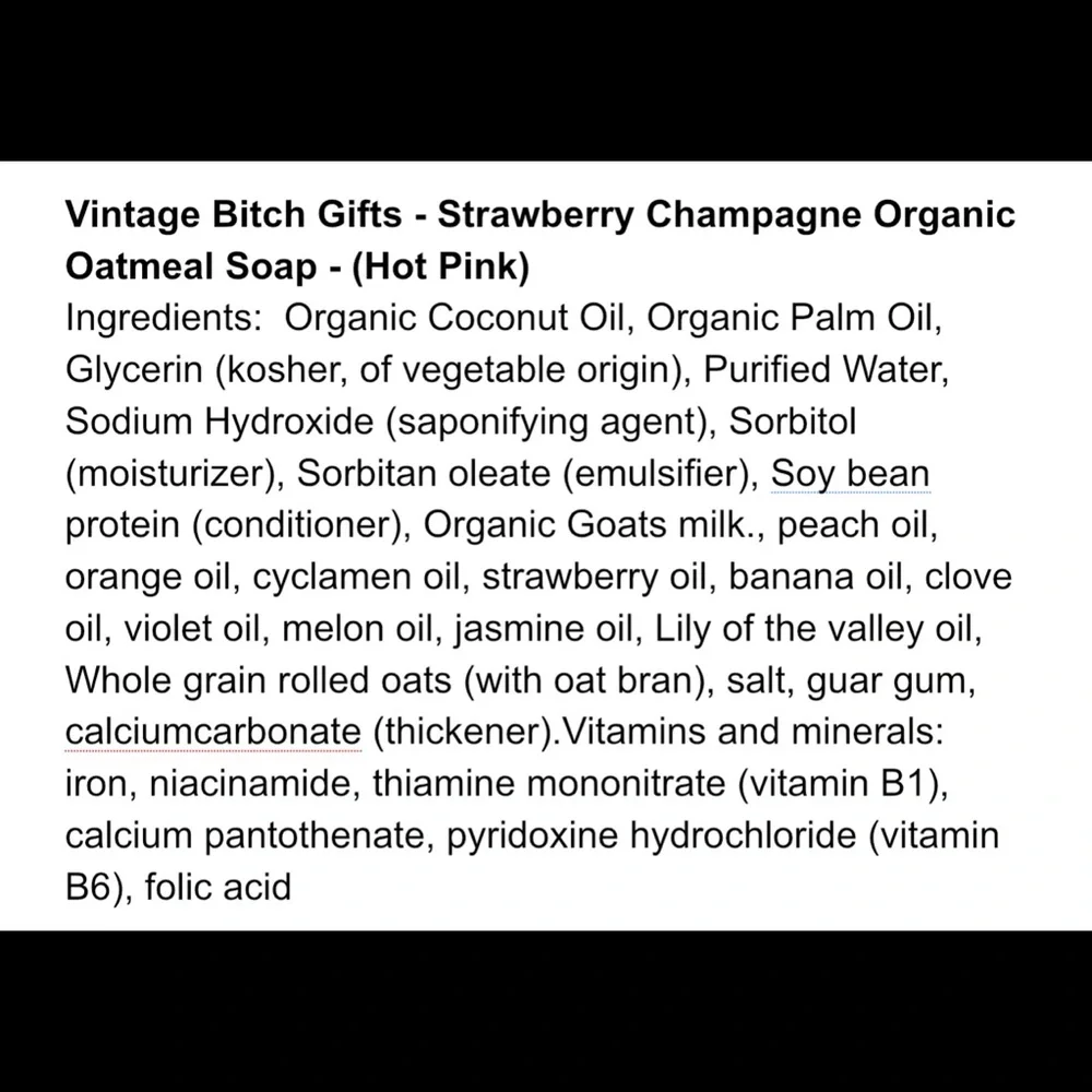 VintageBitch Gifts - Strawberry Champagne Organic Oatmeal Mini Soaps